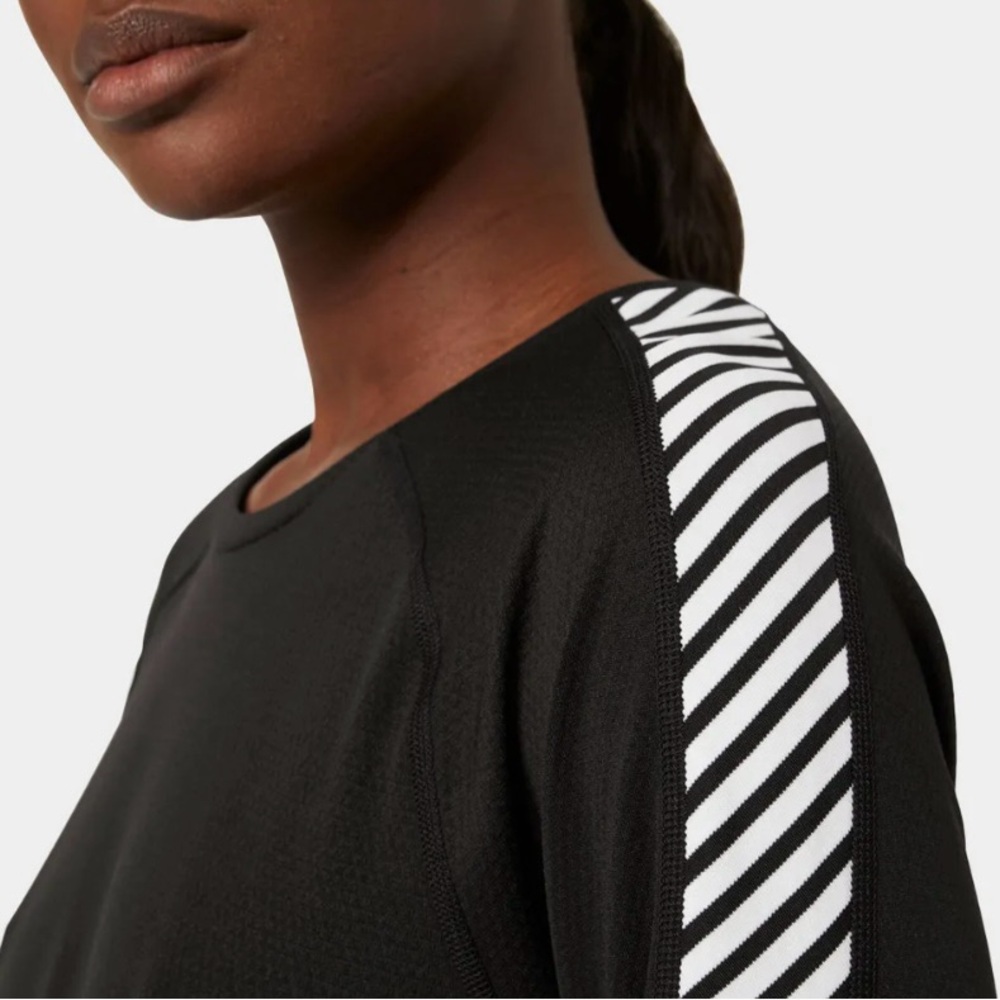 Helly Hansen Lifa Active striped crew base layer, in blue, lightweight,quick dry - Picture 8 of 10